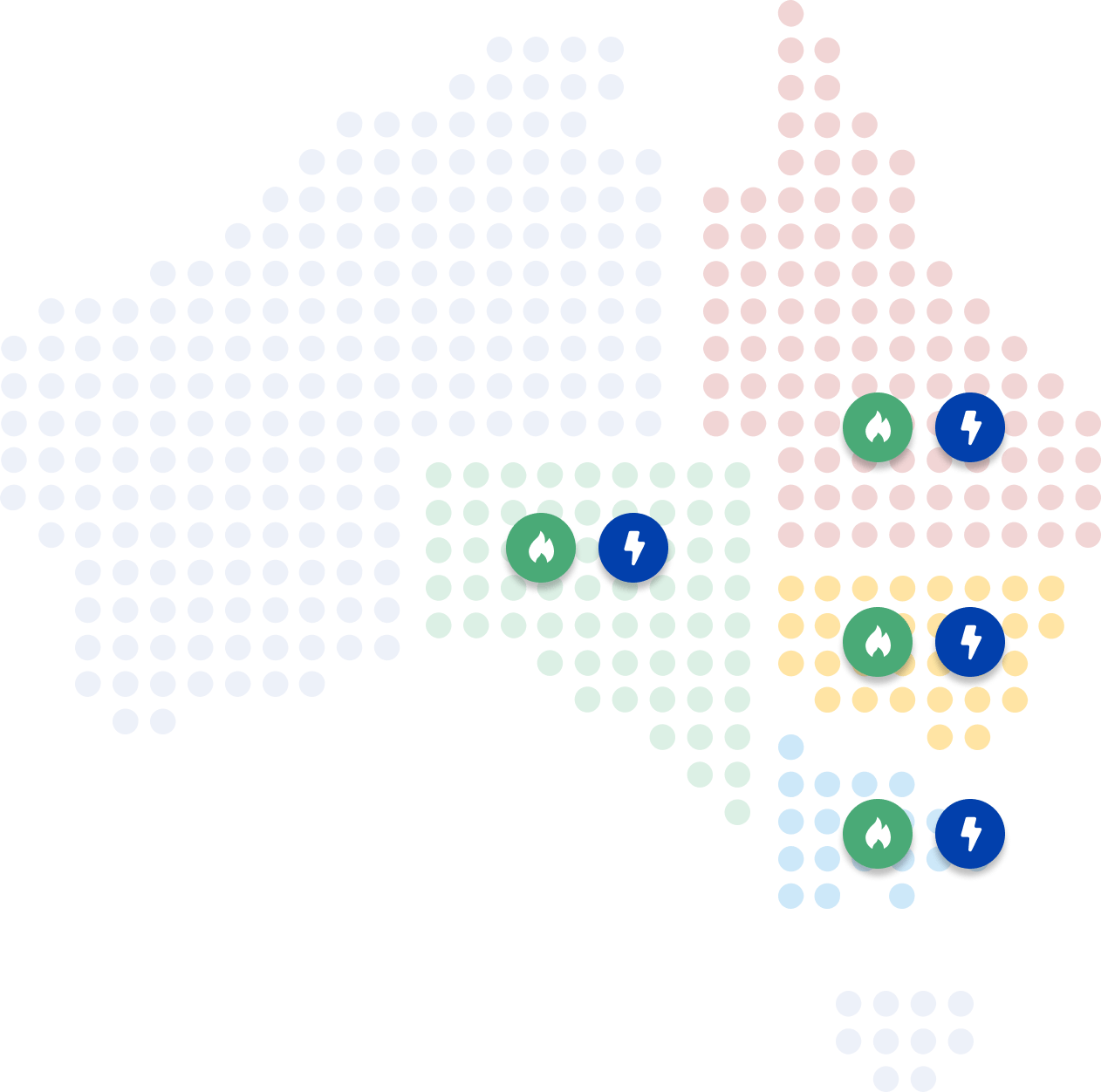 Service Areas of Mojo Power