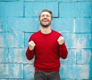 A man that is happy with his decision